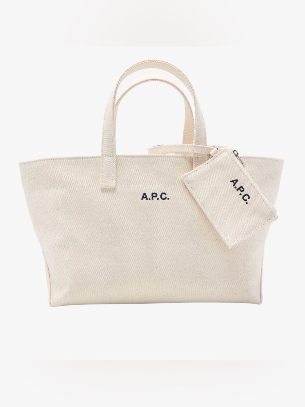 NWT A.P.C. Le Drummer Toile Small Tote Bag - Ivory / Cream White